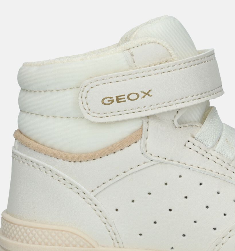 Geox Washiba Ecru Hoge Sneakers voor jongens, meisjes (330127)