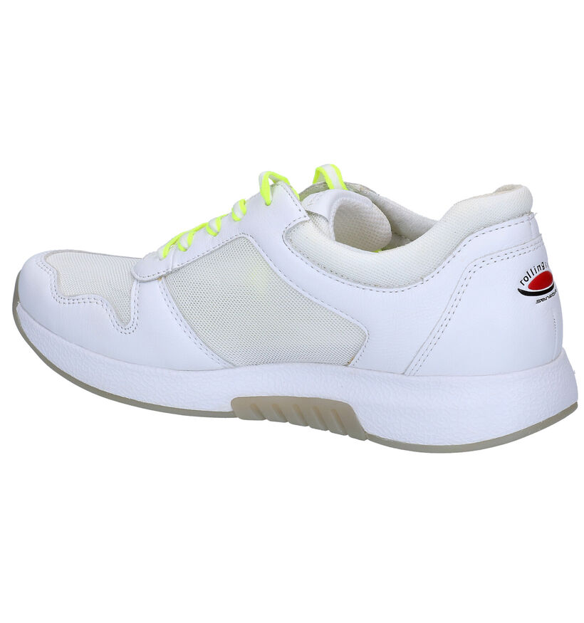 Gabor Rollingsoft Witte Sneakers in leer (288055)