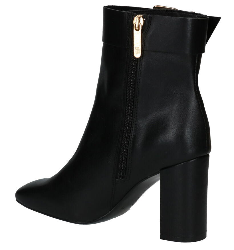 Tommy Hilfiger Basic Square Toe Bottillons en Noir en cuir (279982)