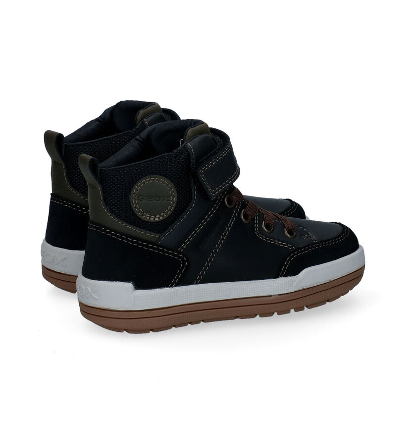 Geox Charz Chaussures hautes en Noir pour garçons (295105) - pour semelles orthopédiques