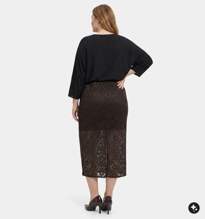 ONLY Carmakoma Carizon Donkerbruine Maxi-Rok voor dames (381916)