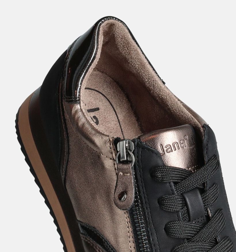 Jana Baskets en Noir/Or pour femmes (360428)