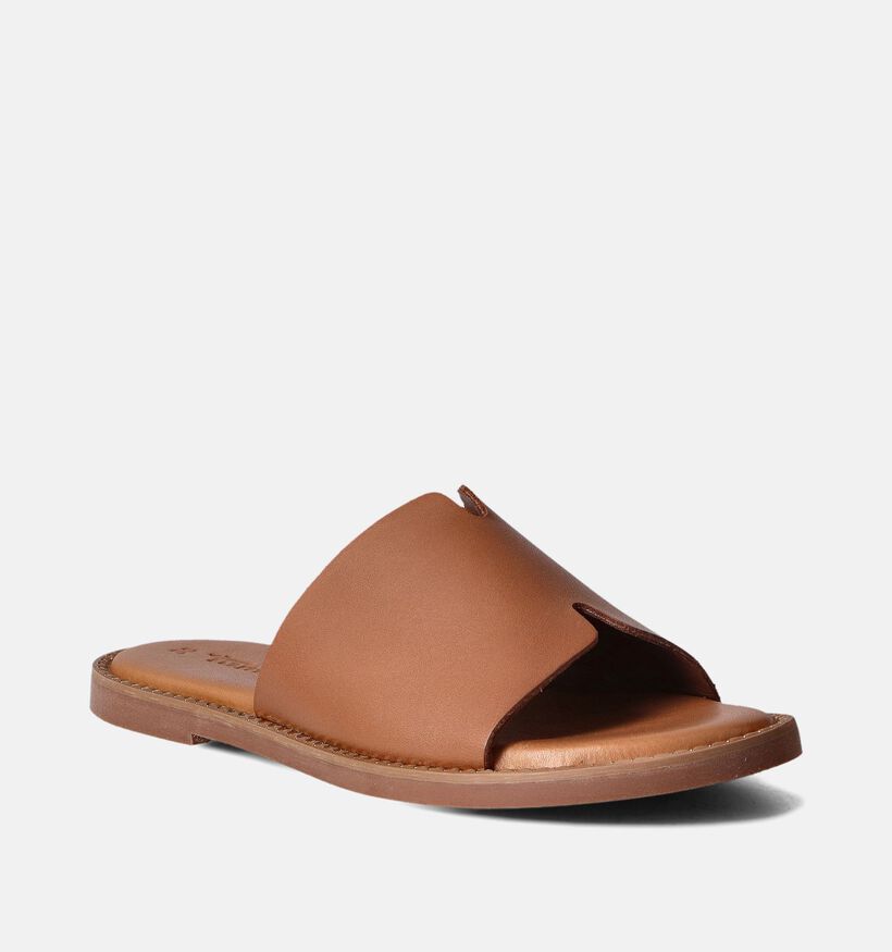 Tamaris Cognac Platte slippers voor dames (354433)