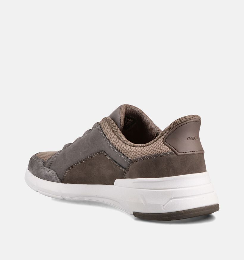 Geox Grijze/Bruine Slip-on Sneakers voor heren (382002) - geschikt voor steunzolen