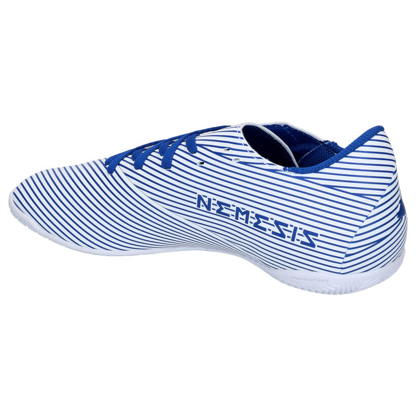 adidas Nemiziz 19.4 Chaussures de Foot en Blanc/Bleu en simili cuir (265402)