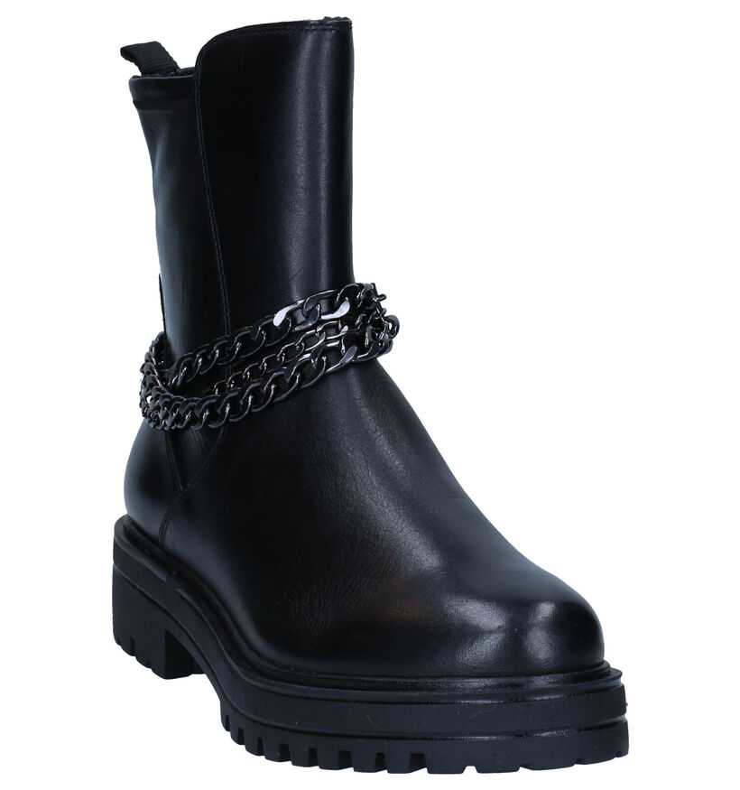 Tamaris Bottines motardes en Noir en cuir (297061)