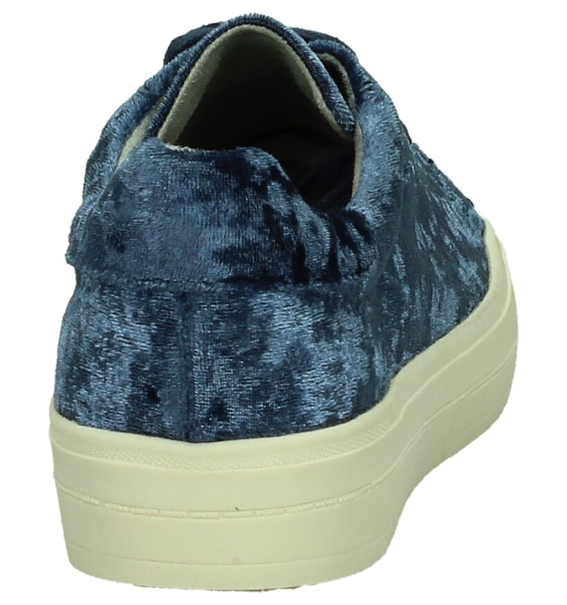 Tamaris Baskets basses en Bleu foncé en velours (199860)