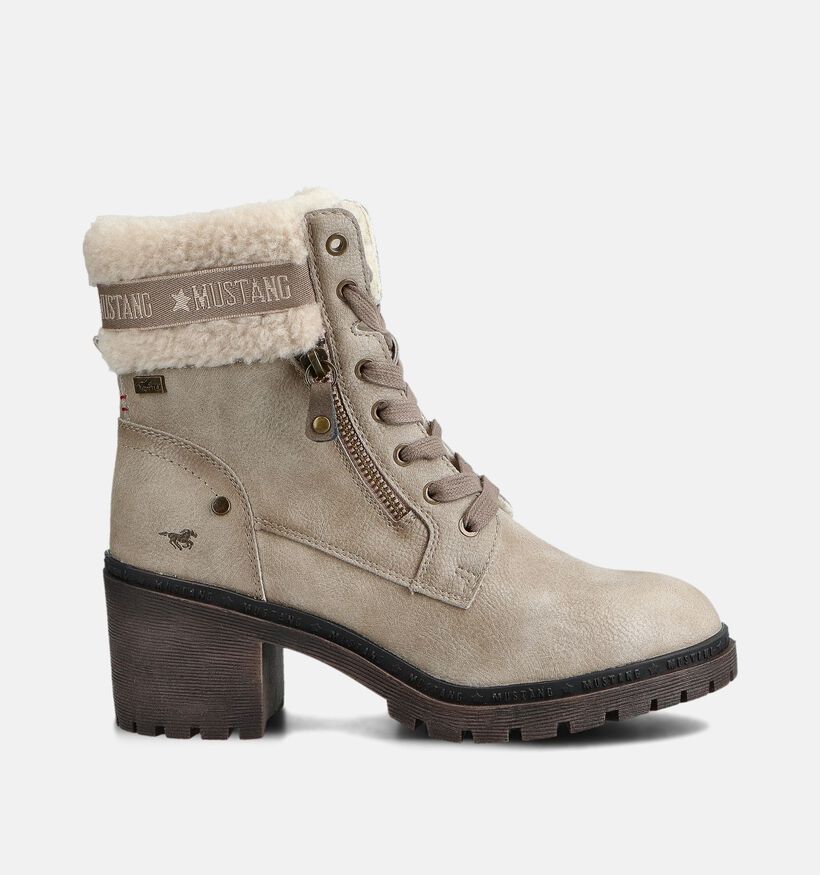 Mustang Bottines à talons en Beige pour femmes (363710)