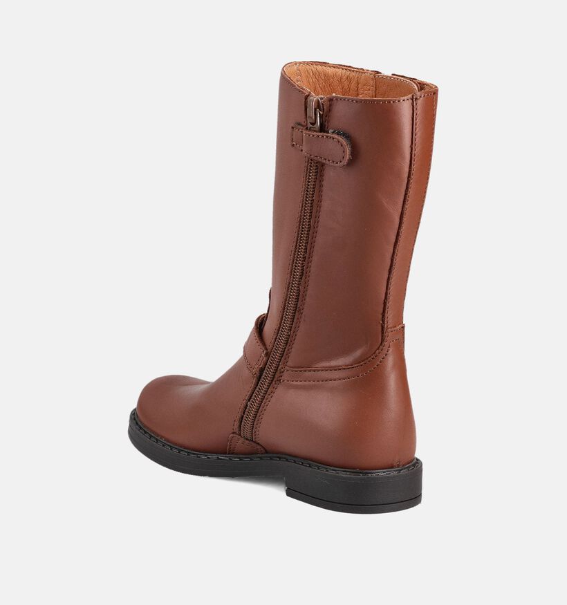 FR by Romagnoli Bottes hautes en Cognac pour filles (362349) - pour semelles orthopédiques
