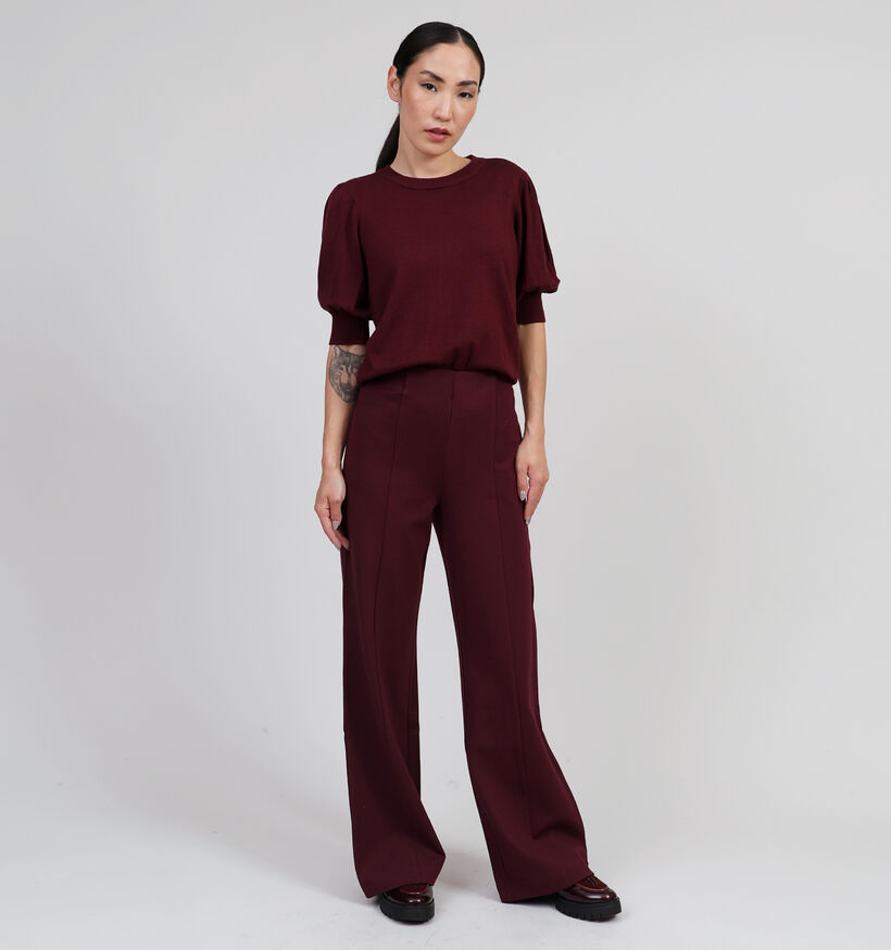 Minus Marcia Bordeaux Wijde broek voor dames (349966)