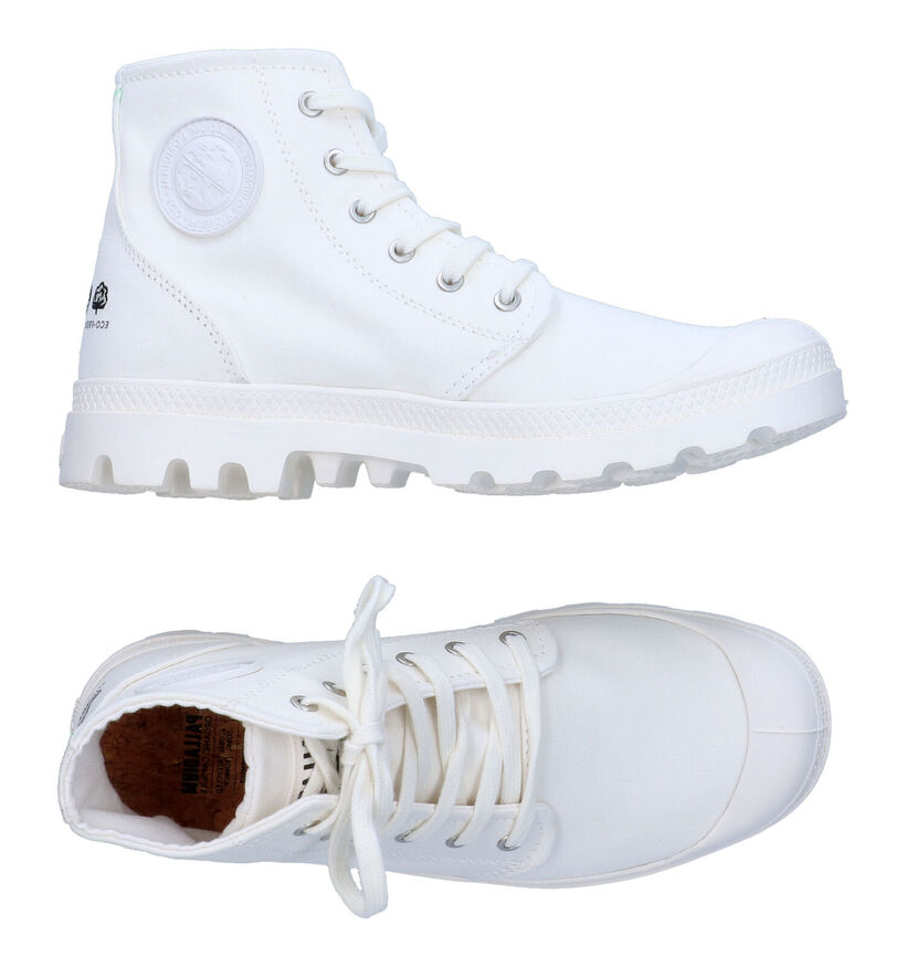 Palladium Pampa Bottines en Blanc pour femmes (303598) - pour semelles orthopédiques