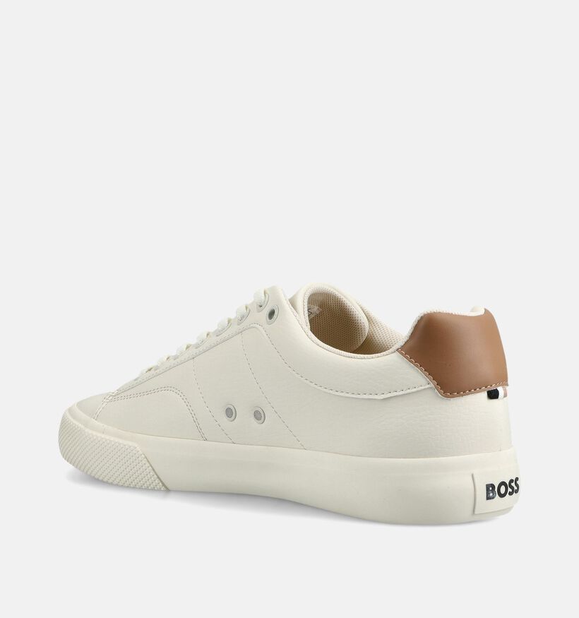 BOSS Aiden Tenn Chaussures plates en Blanc pour hommes (375718)