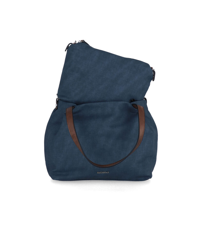 Emily & Noah Elke Blauwe Shopper tas met rits voor dames (340657)