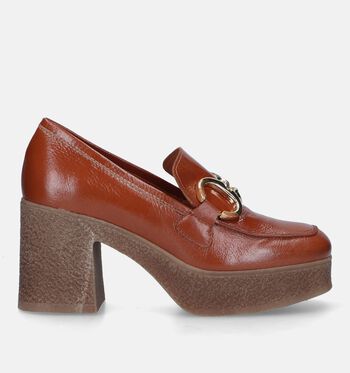 Enkelpumps cognac