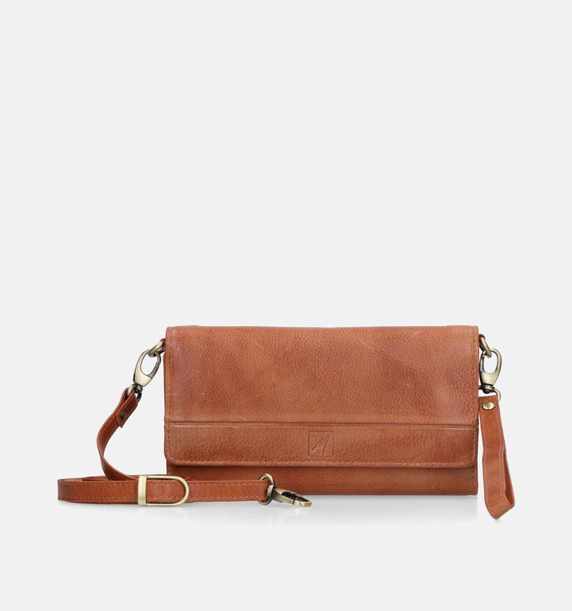 Label M Porte-monnaies zippé en Cognac pour femmes (365816)