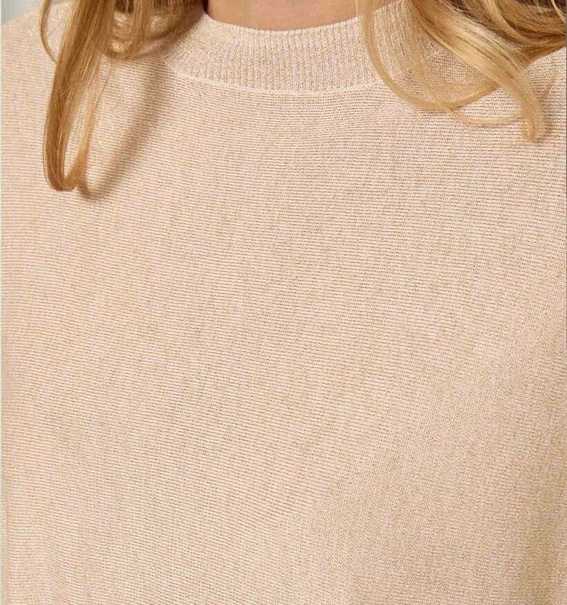 Minus Dana Metallic Bat Sleeve Pull en Beige pour femmes (366704)
