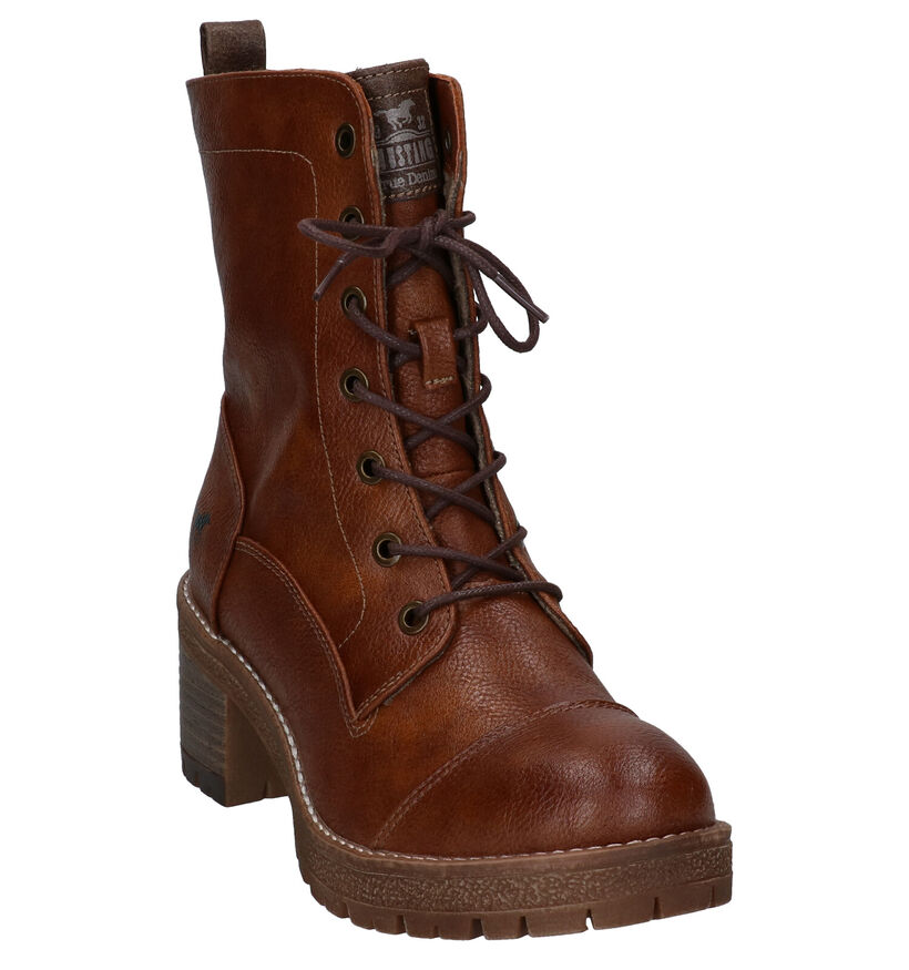 Mustang Bottes basses en Cognac en simili cuir (280945)