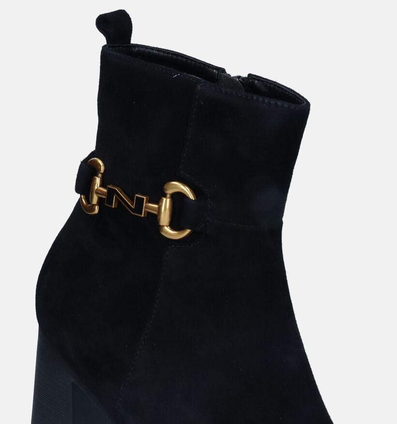 Nathan-Baume Bottines &agrave; talons en Noir pour femmes (332397) - pour semelles orthop&eacute;diques