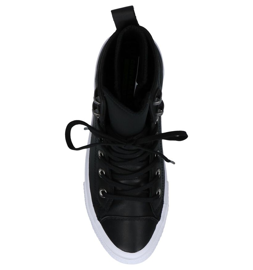 Converse All Star WP Boot Zwarte Slip-on Sneaker in leer (233387)