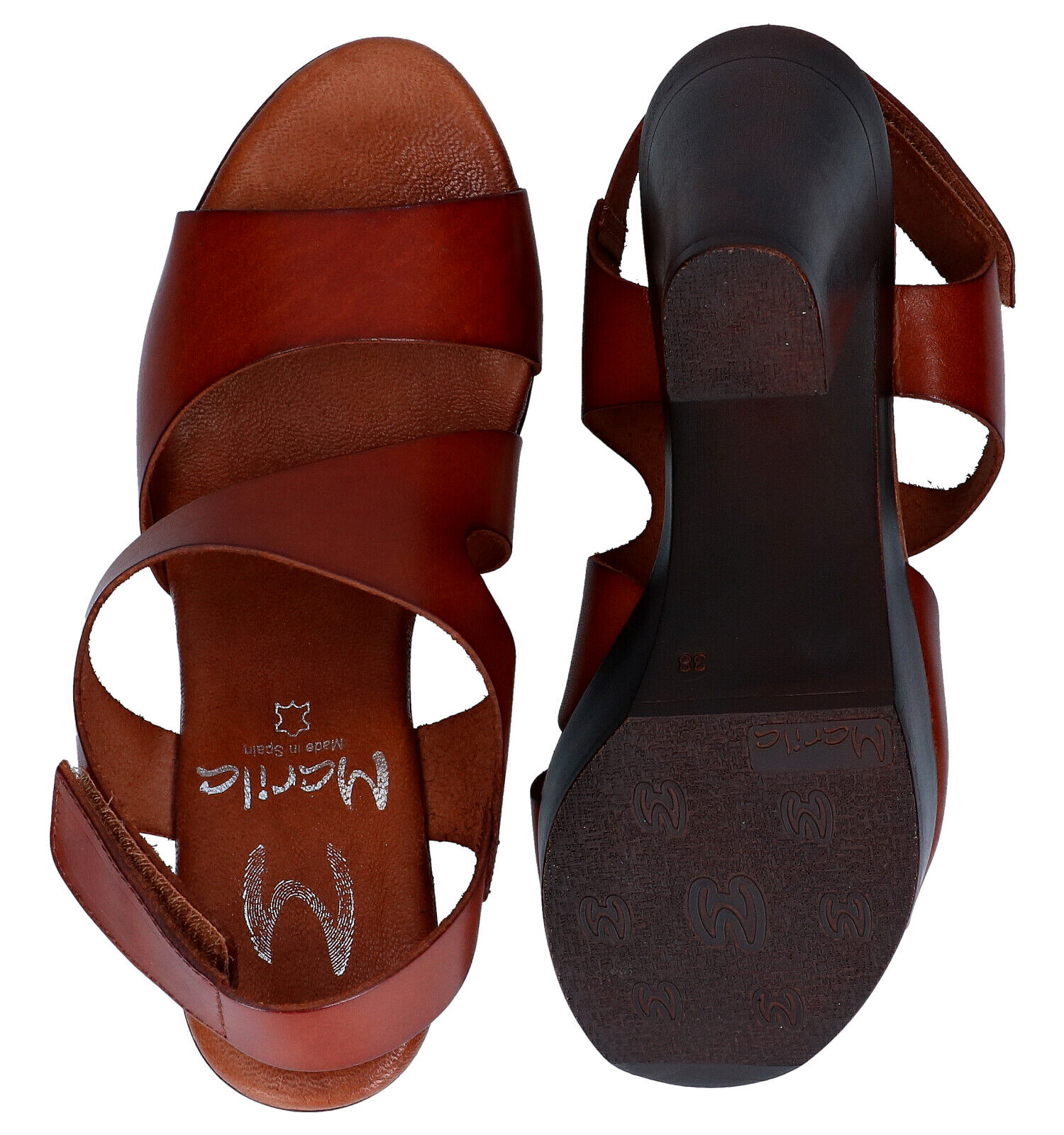 Marila Cognac Sandalen Dames Sandalen Online op TORFS.BE