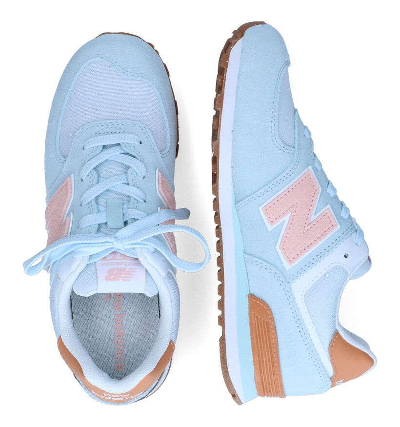 New Balance GC574 Baskets en Bleu pour filles (301696) - pour semelles orthopédiques