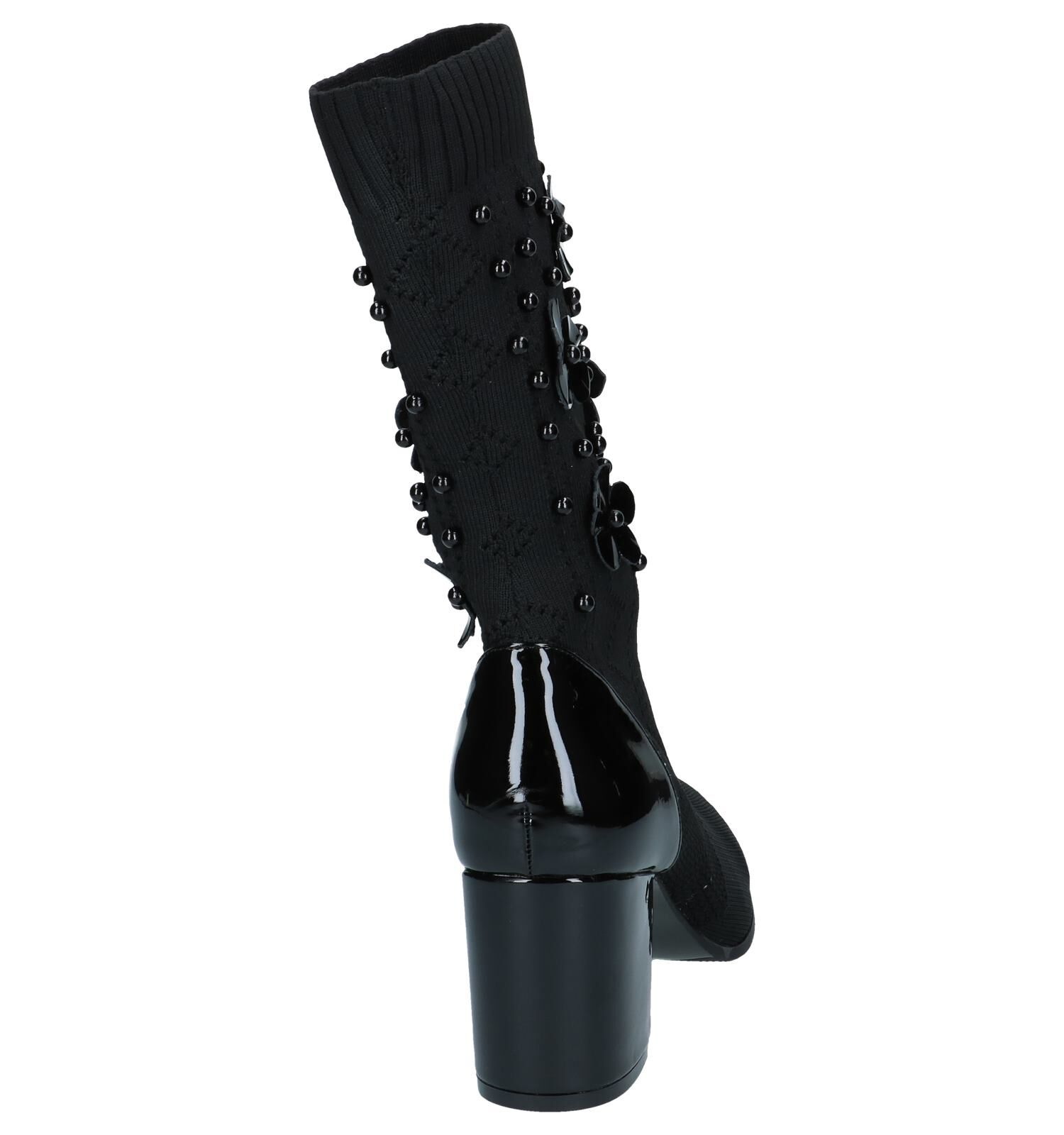 Zwarte Soklaarzen met Bloemen Tosca Blu Studio Dames Laarzen Online op TORFS.BE