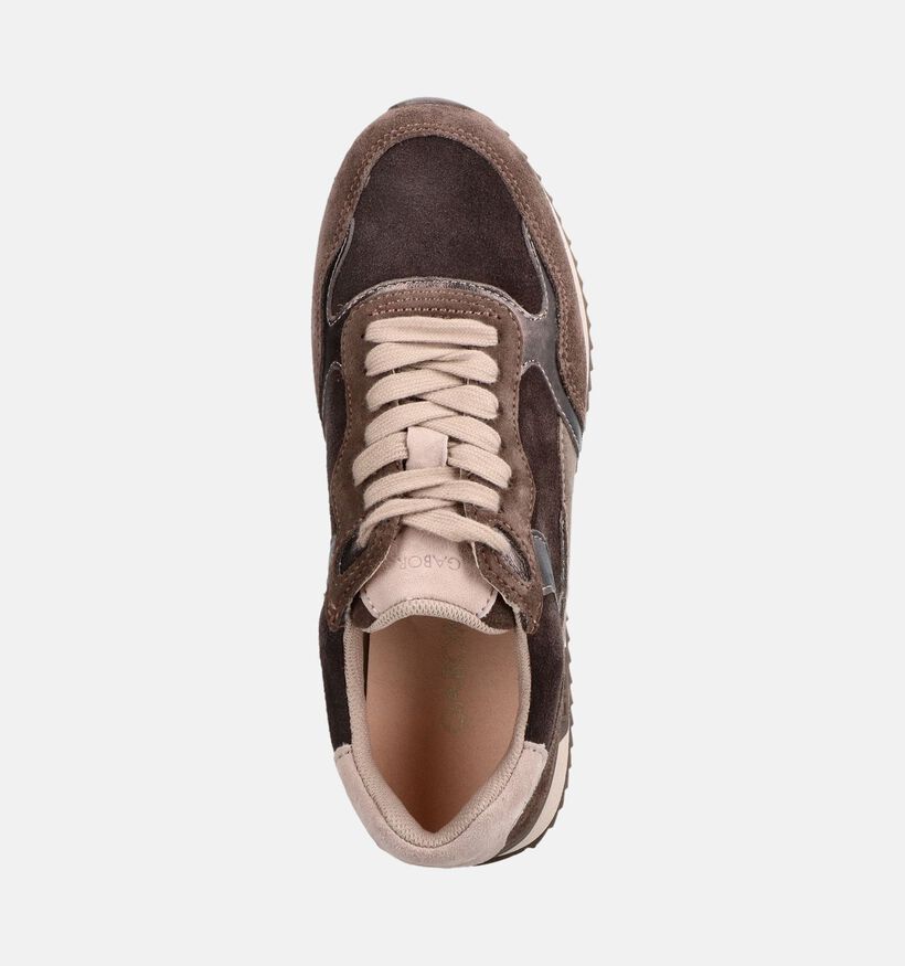 Gabor Comfort Taupe Sneakers voor dames (378275) - geschikt voor steunzolen