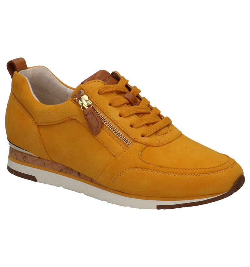 Best Fitting Chaussures à lacets en Jaune ocre en daim (275212)