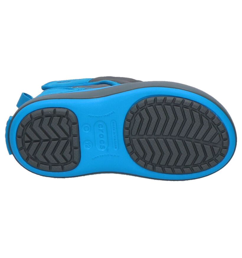 Crocs Lodgepoint Botte de Neige en Bleu/Gris en textile (255724)
