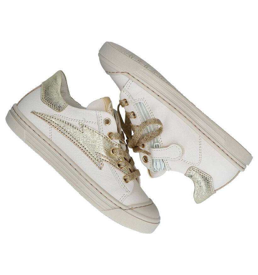 STONES and BONES Maral Ecru Veterschoenen in leer (287891)