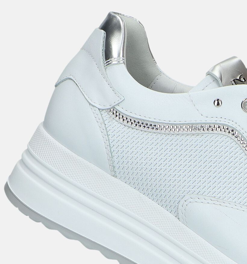 NeroGiardini Witte Sneakers voor dames (337157) - geschikt voor steunzolen