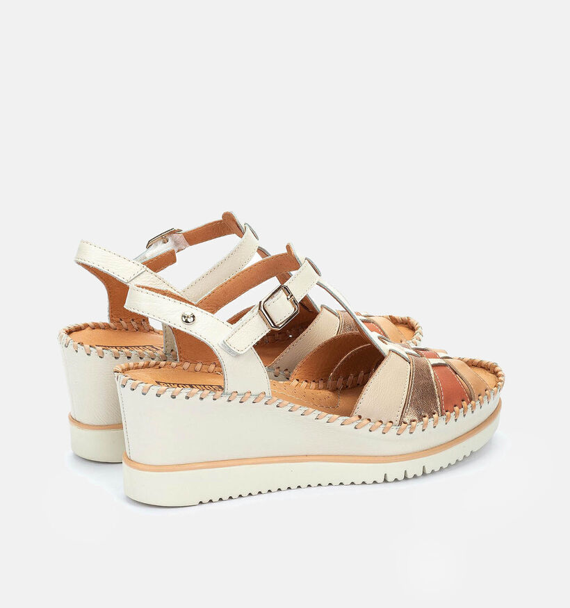 Pikolinos Aguadulce Ecru Sandalen met sleehak voor dames (354683)