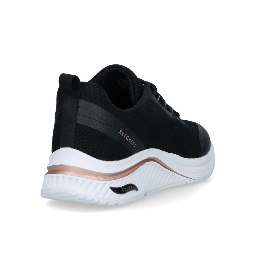 Skechers Arch Fit S-Miles Baskets en Noir pour femmes (326233) - pour semelles orthopédiques