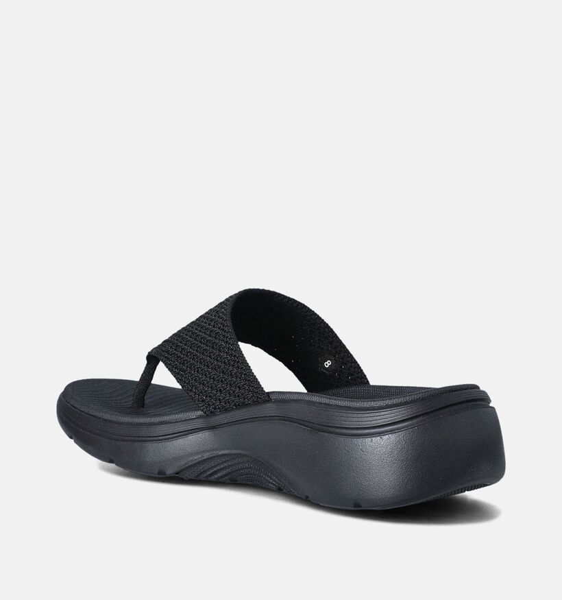 Skechers Go Walk Arch Fit 2.0 Zwarte Teenslippers voor dames (354737)