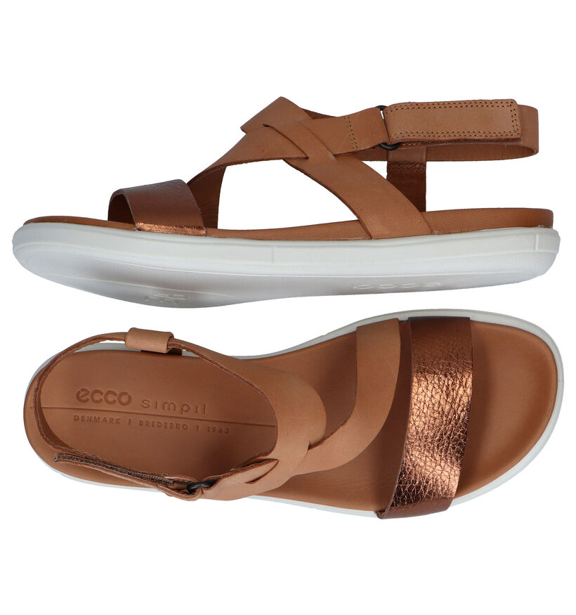 Ecco Simpil Sandales en Cognac pour femmes (287288)