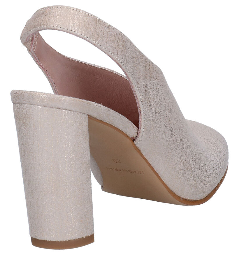 Segio Turri Gouden Sandalen in daim (273875)