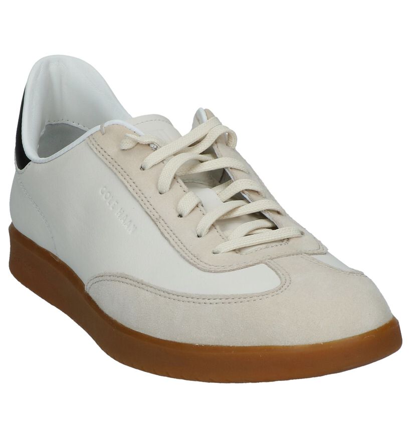 Lichtbeige Casual Veterschoenen Cole Haan Grandpro in daim (240410)