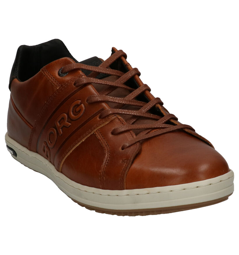 Björn Borg Cognac Veterschoenen in leer (254796)