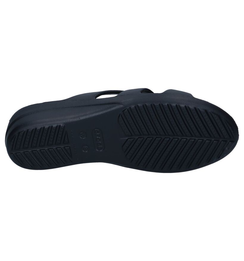 Zwarte Slippers Crocs Sanrah Strappy Wedge, Zwart, pdp