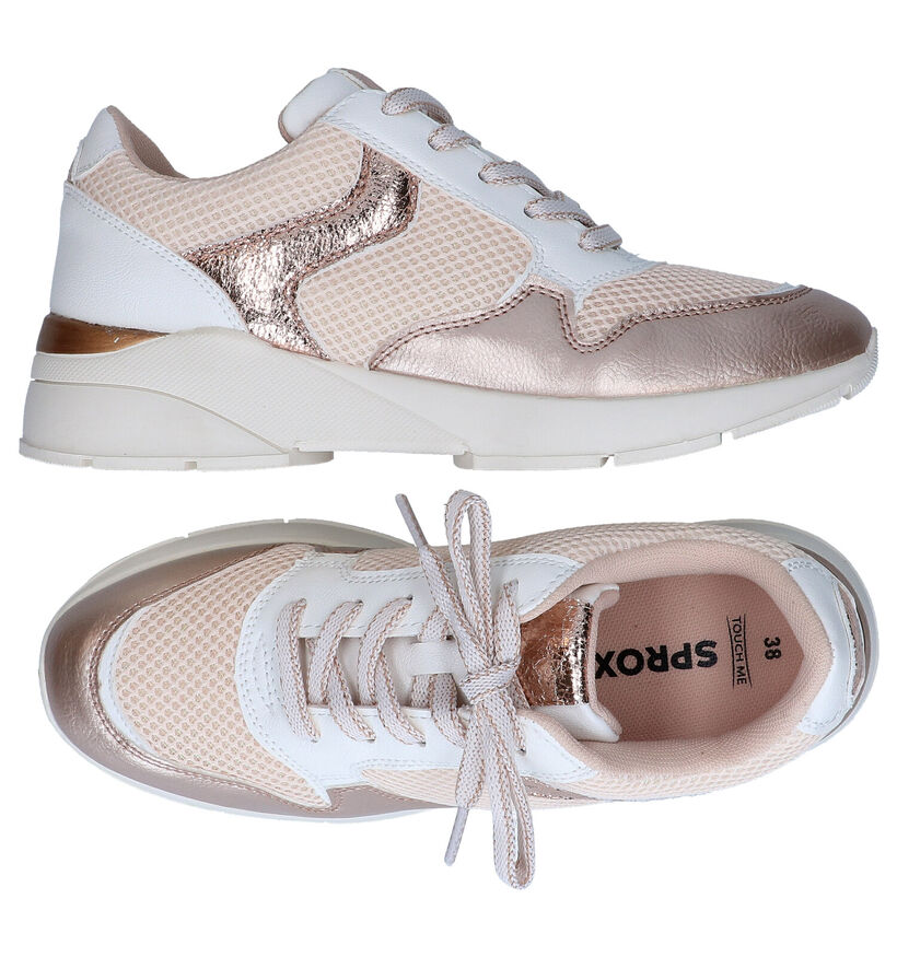 Sprox Beige Sneakers in kunstleer (292582)