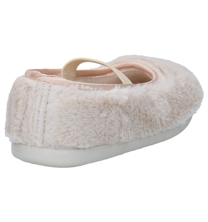 Milo & Mila Sicile Pantoufles en Beige en textile (281574)