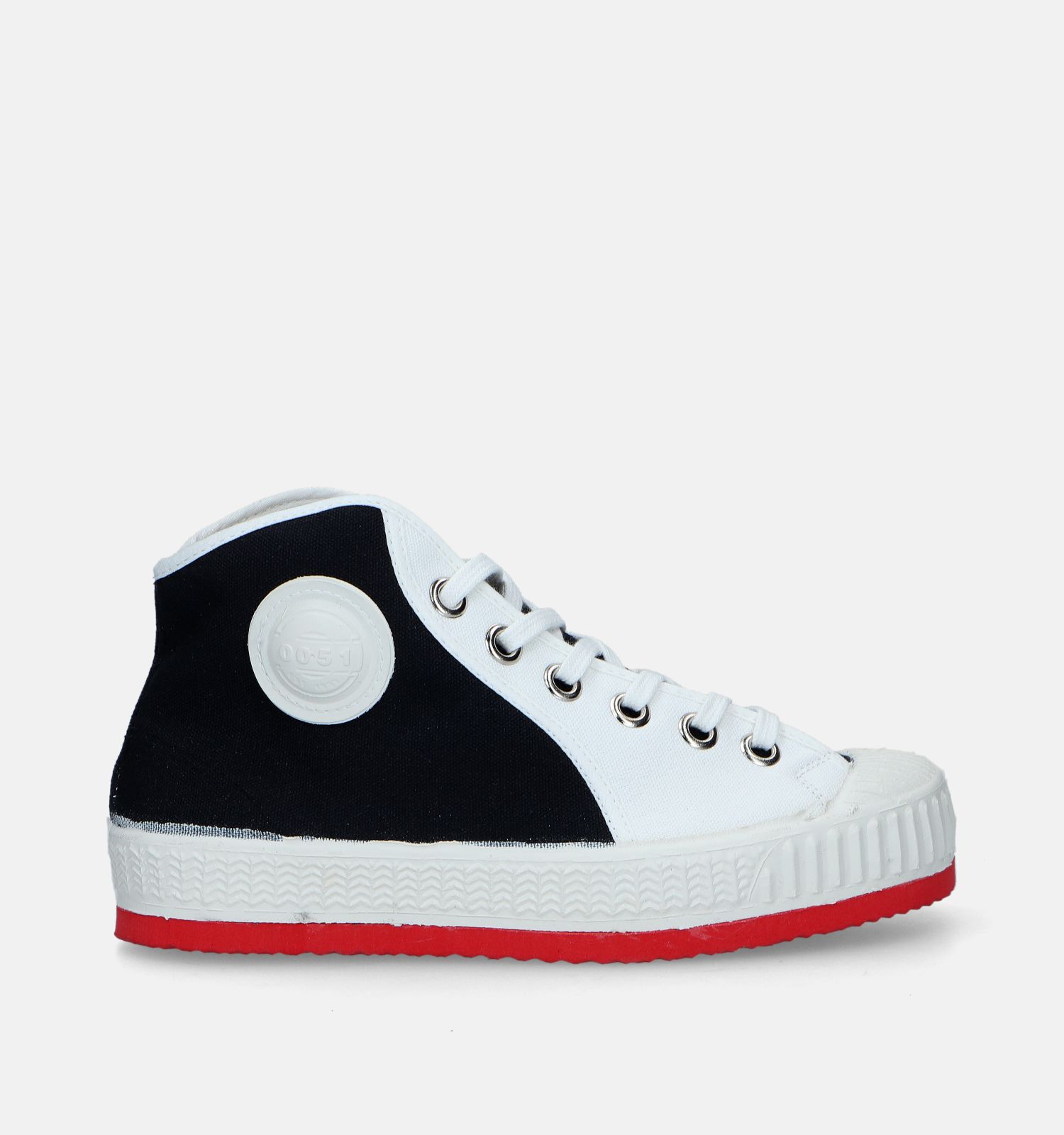Zwarte sneakers witte zool heren on sale