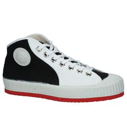 Zwart/Witte Hoge Sneakers 0051 Anton
