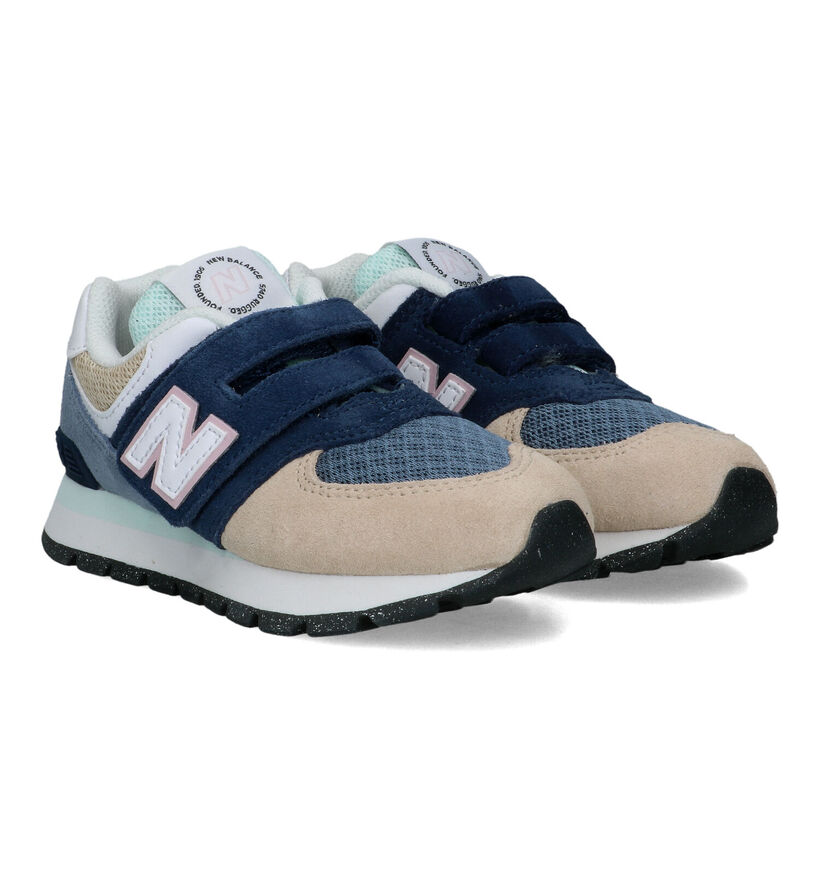 New Balance PV574 Baskets en Vert pour garçons (319260) - pour semelles orthopédiques