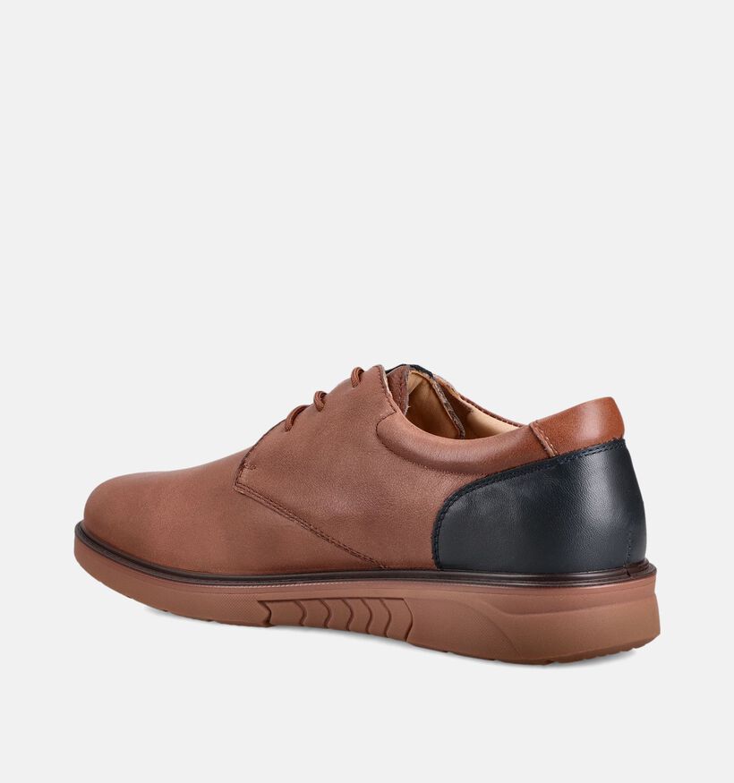 G-Comfort Chaussures confort en Cognac pour hommes (368942) - pour semelles orthop&eacute;diques