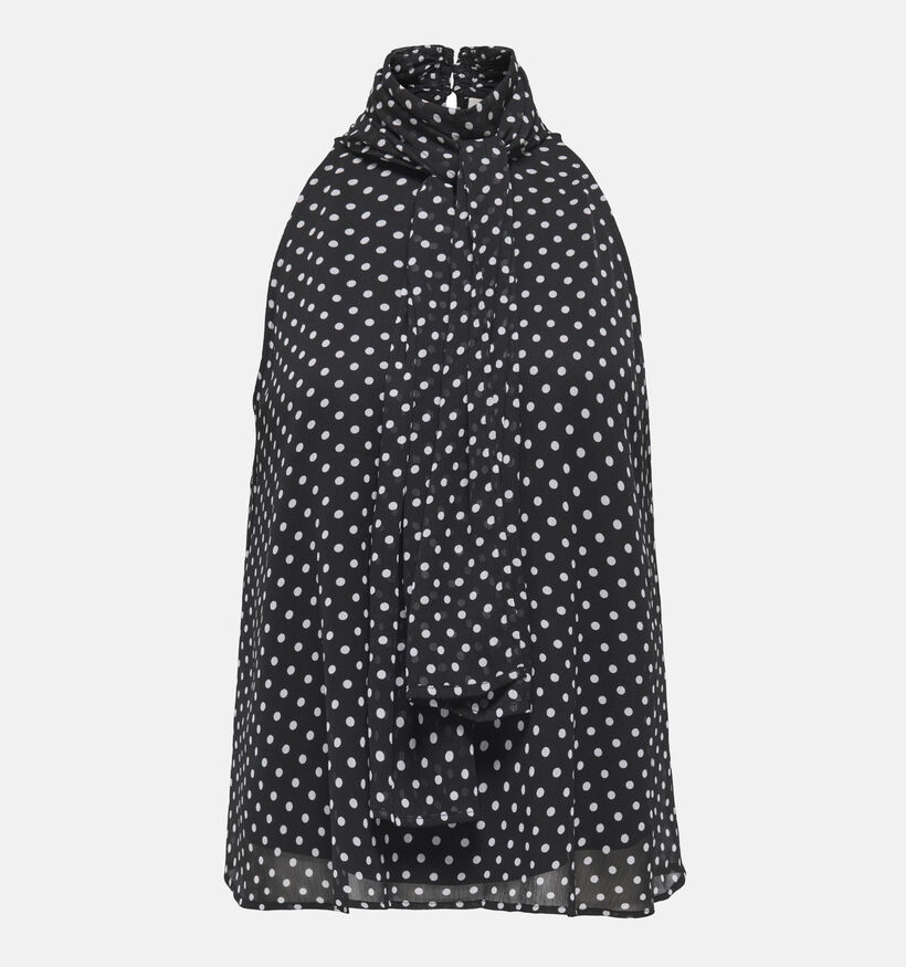 JDY Polka Halterneck Zwarte/Witte Top voor dames (378380)