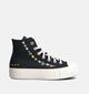 Converse Chuck Taylor All Star Lift Floral Baskets montantes en Noir pour femmes (357546) - pour semelles orthopédiques