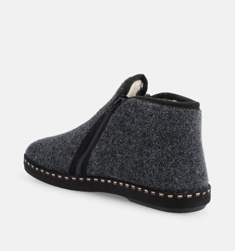 Hush Puppies Douvent Pantoufles ferm&eacute;es en Gris fonc&eacute; pour hommes (377913)