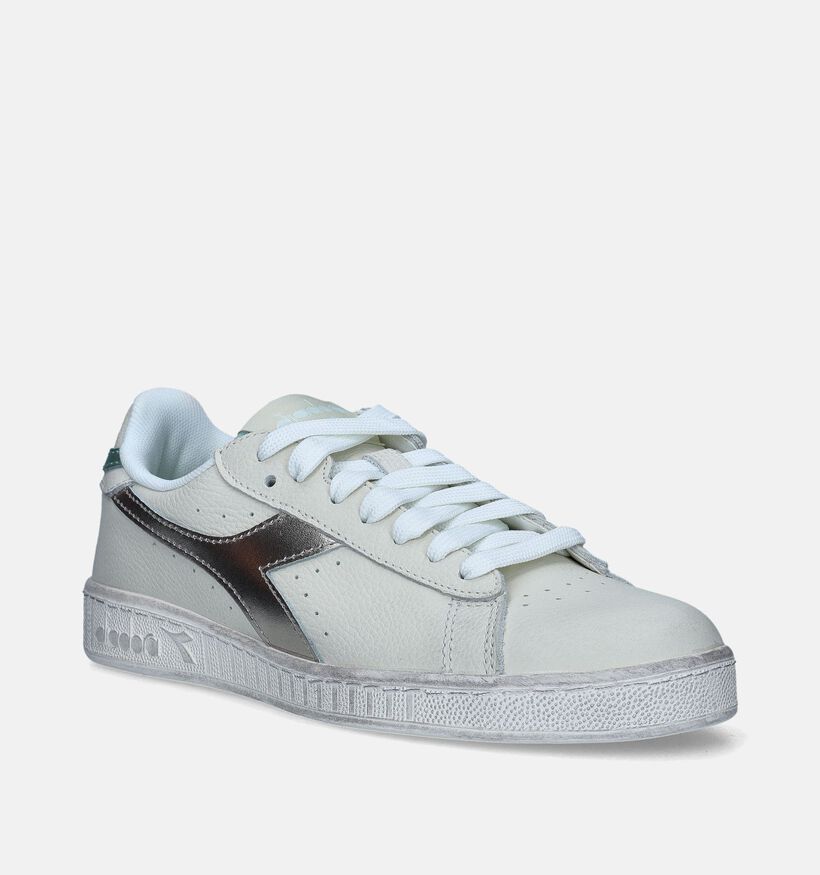 Diadora Game L Low Waxed Metal Witte Sneakers voor dames (350835)