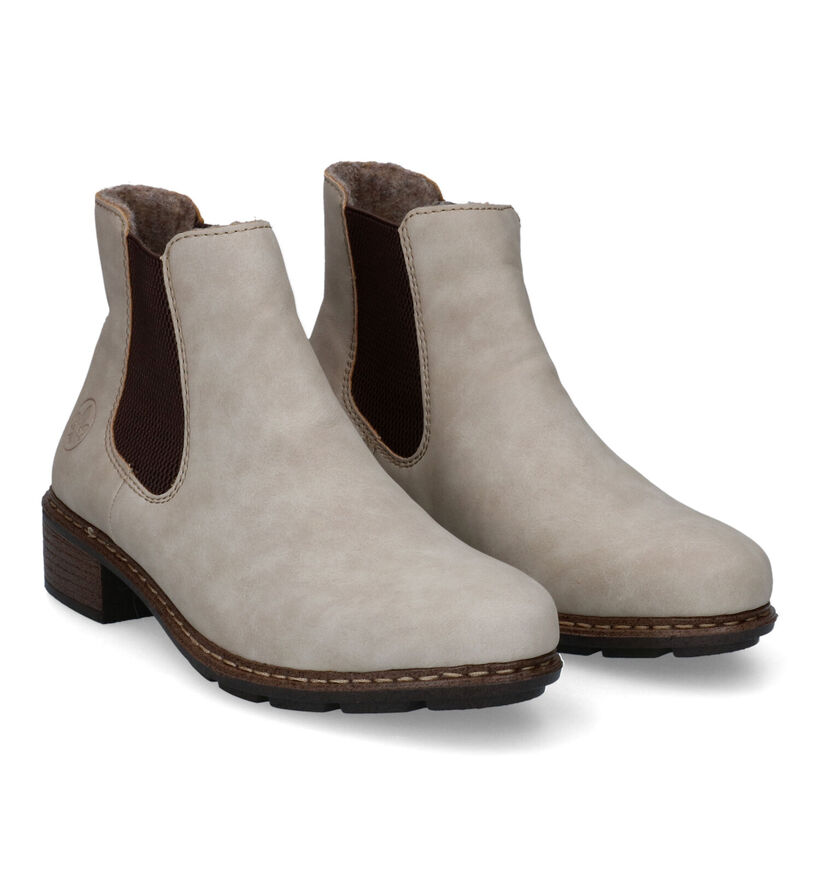 Rieker Bottines Chelsea en Écru en simili cuir (315957)